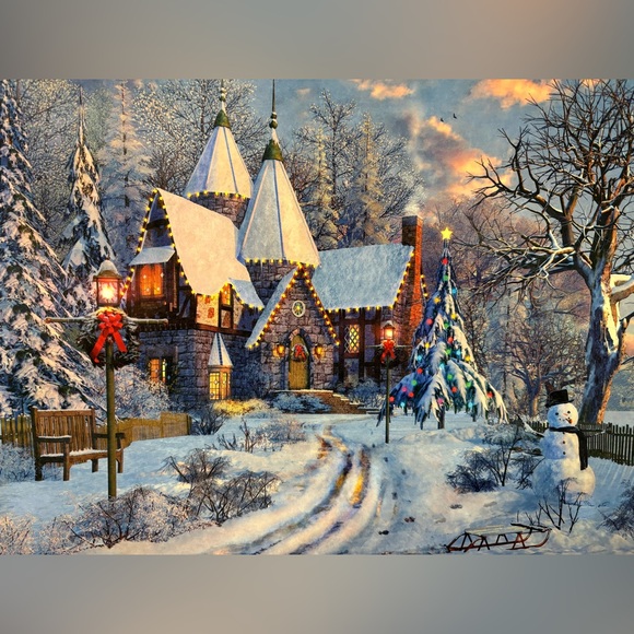 Puzzle 🧩 Christmas Cottage by Dominic Davison - Picture 1 of 2